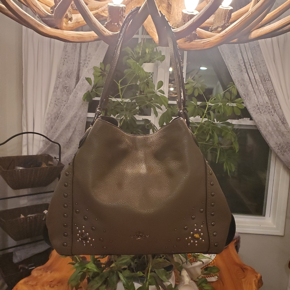 SOLD COACH Western Rivets Edie Shoulder Bag
